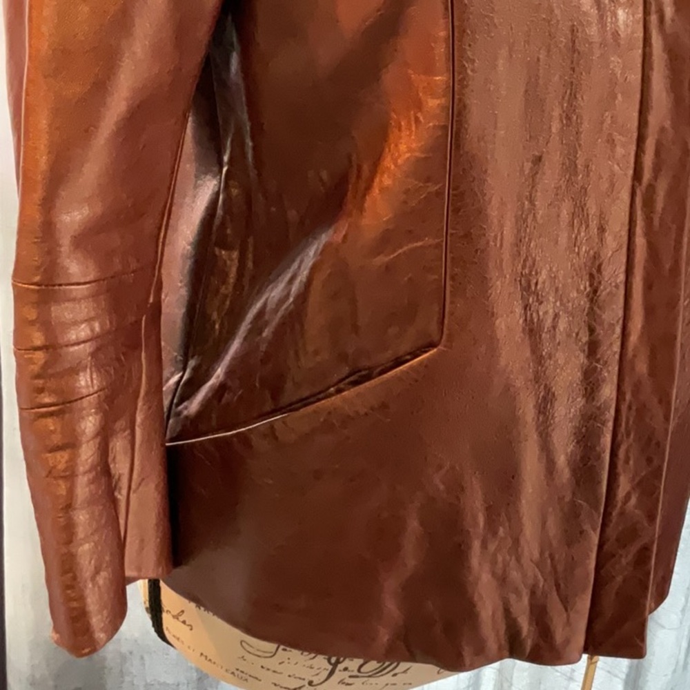 Rebecca Minkoff Metallic Copper Leather Jacket - Picture 15 of 16